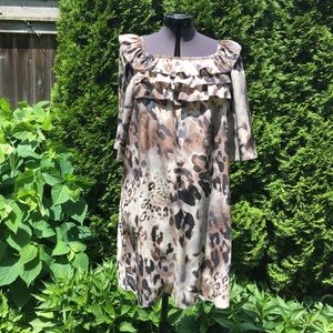 🦋 3 for $25 - Tiana B Leopard Ruffle Dress